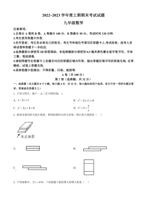 四川省成都市武侯区2022-2023学年九年级上学期期末数学试题.docx