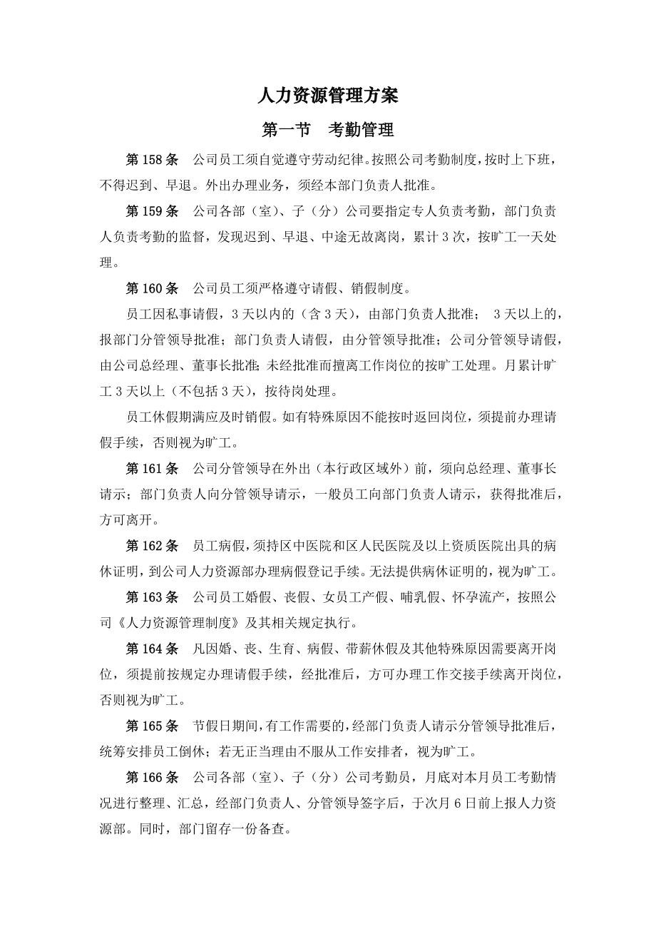 人力资源管理方案.docx_第1页