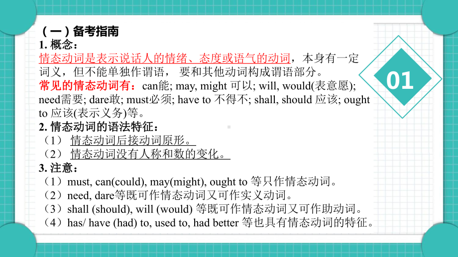 2022年中考英语语法复习情态动词考点专练ppt课件.pptx_第3页