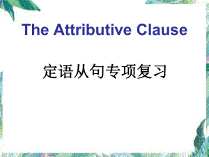 2022年中考英语专项复习 定语从句专项复习ppt课件.pptx