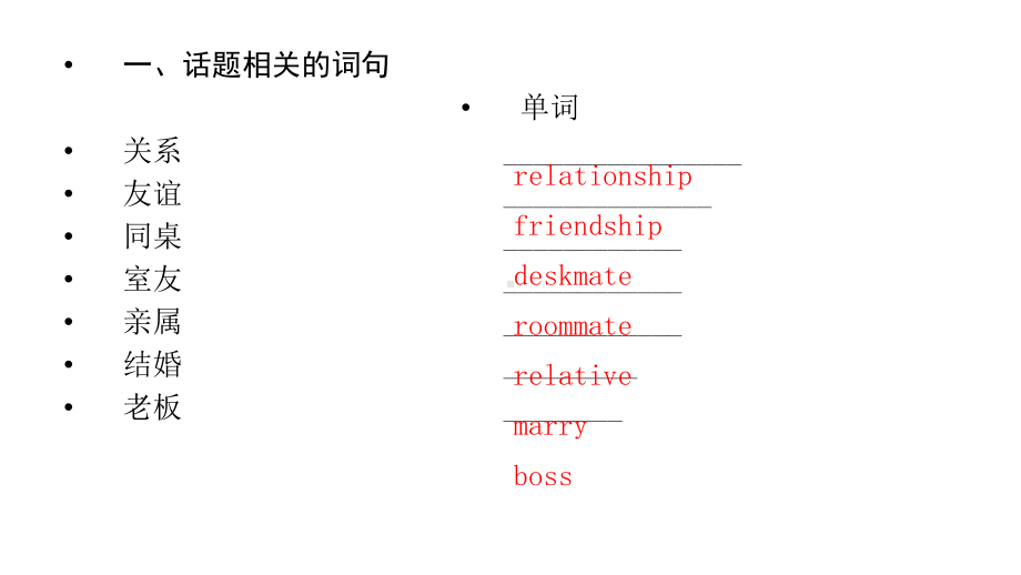 2021年英语中考话题复习ppt课件：人际关系.pptx_第2页