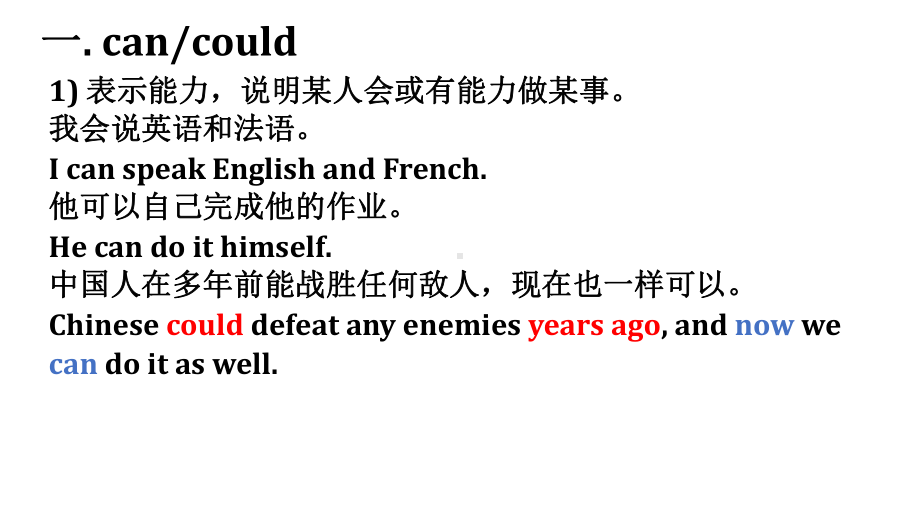 2021年中考英语语法专题 情态动词讲解及练习ppt课件.pptx_第3页