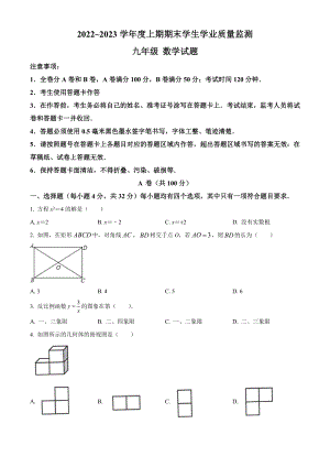 四川省成都市双流区2022-2023学年九年级上学期期末数学试题.docx