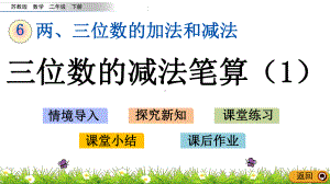 二年级下册数学课件-6.11 三位数减法的笔算(1)(共11张PPT)苏教版.pptx