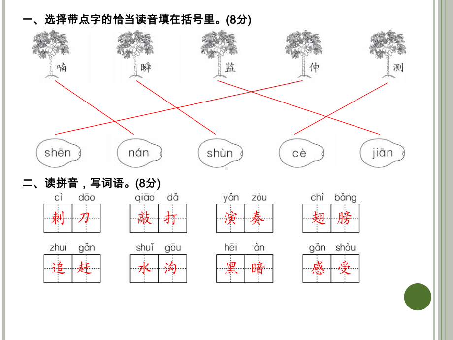 三年级上册语文习题课件－第七单元｜人教（部编版）含答案 (共7张PPT).pptx_第2页