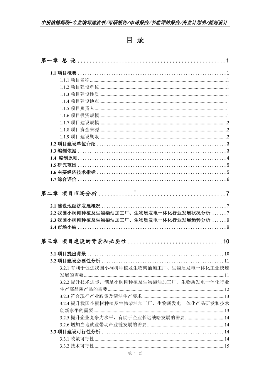 小桐树种植及生物柴油加工厂、生物质发电一体化可行性研究报告.doc_第3页