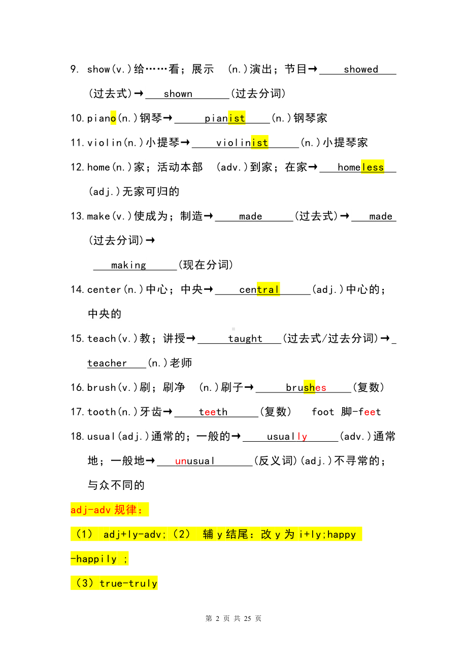 人教版七年级上册英语Units1-6 单元知识点梳理.docx_第2页