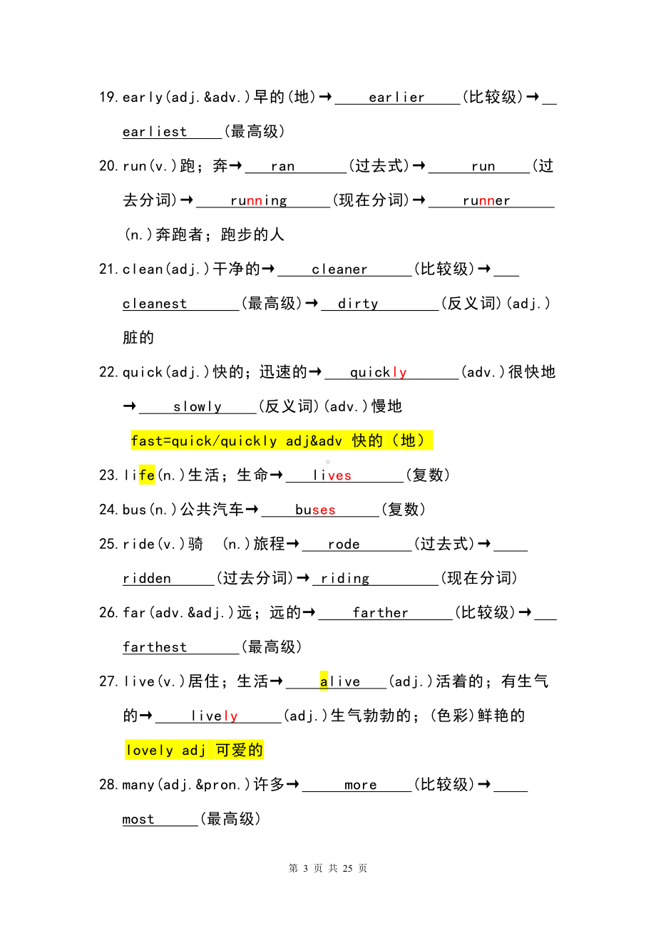 人教版七年级上册英语Units1-6 单元知识点梳理.docx_第3页