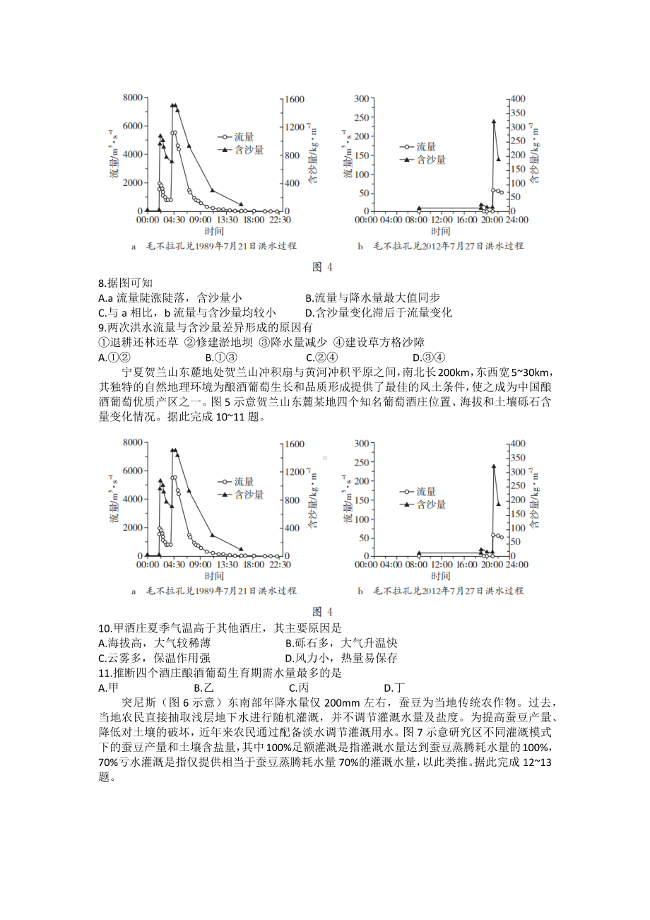 2023届山东省临沂市高三学业水平等级考试模拟（一模）地理试题及答案.docx_第3页