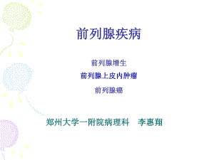 医学精品课件：前列腺癌研究生.ppt