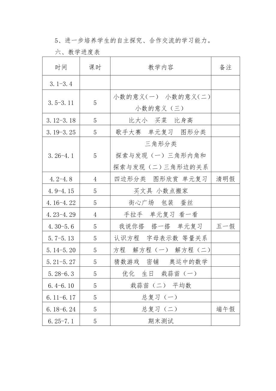 2022－2023学年度四年级数学下册教学计划.doc_第3页