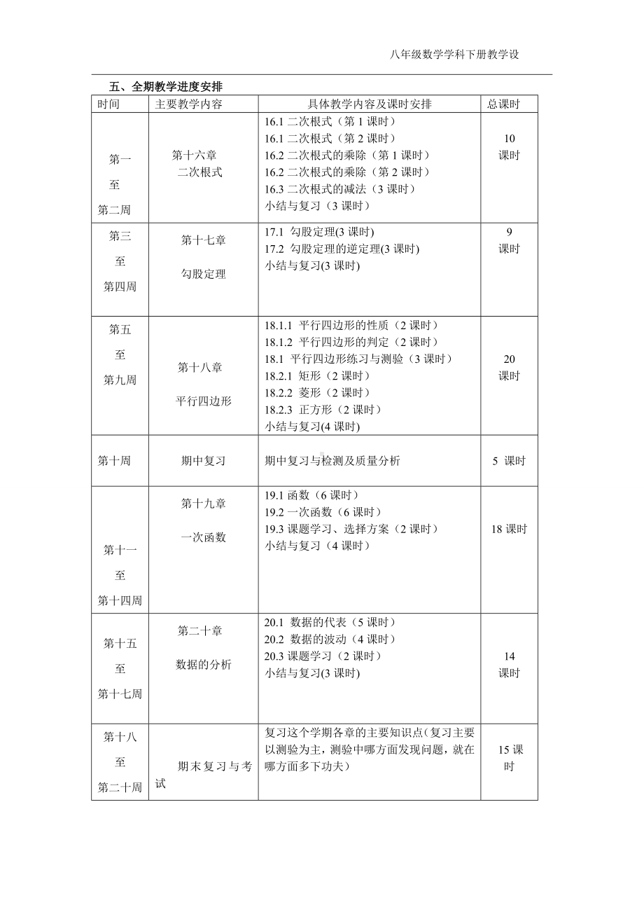 人教版八年级下册数学教案表格版.doc_第3页