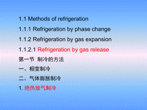 大学精品课件：第一章制冷与低温的热力学基础 2 (1.1.2)-2015-09-16.ppt