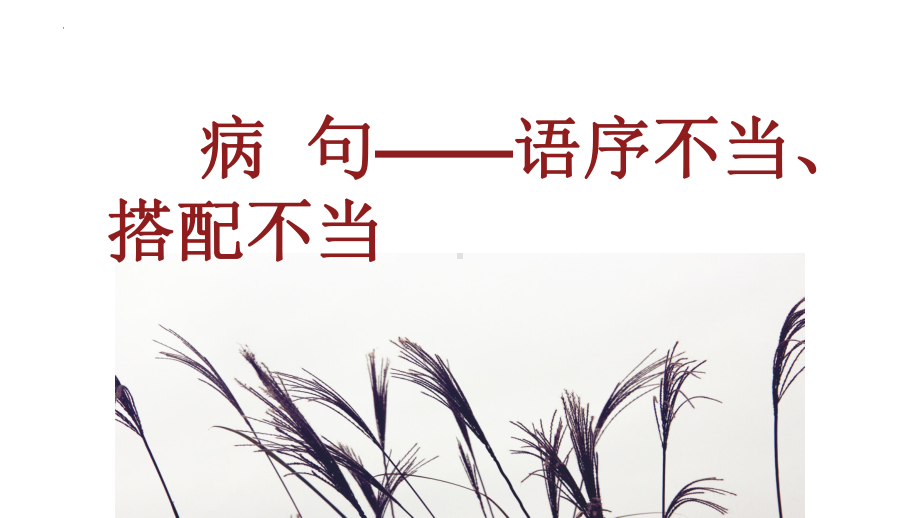 2023年中考语文一轮复习专项-病句之语序不当、搭配不当ppt课件（共36张ppt）.pptx_第1页