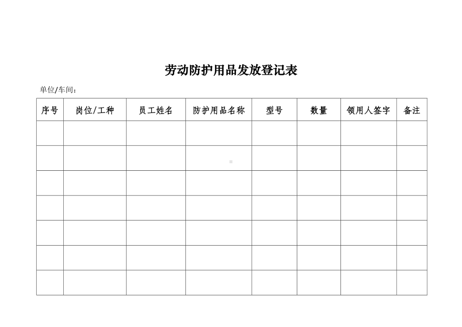 劳保用品发放标准和发放台账.docx_第3页