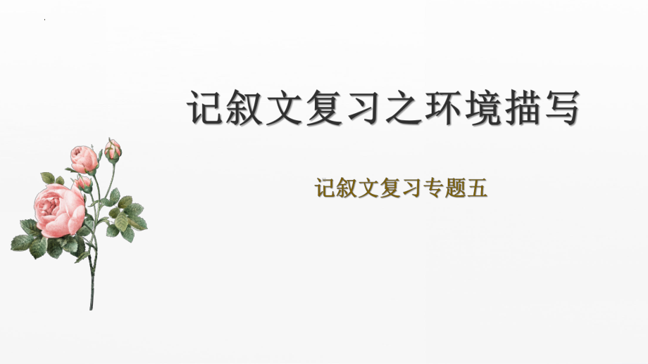 记叙文复习之环境描写 ppt课件（共45张ppt）2023年中考语文一轮复习.pptx_第1页