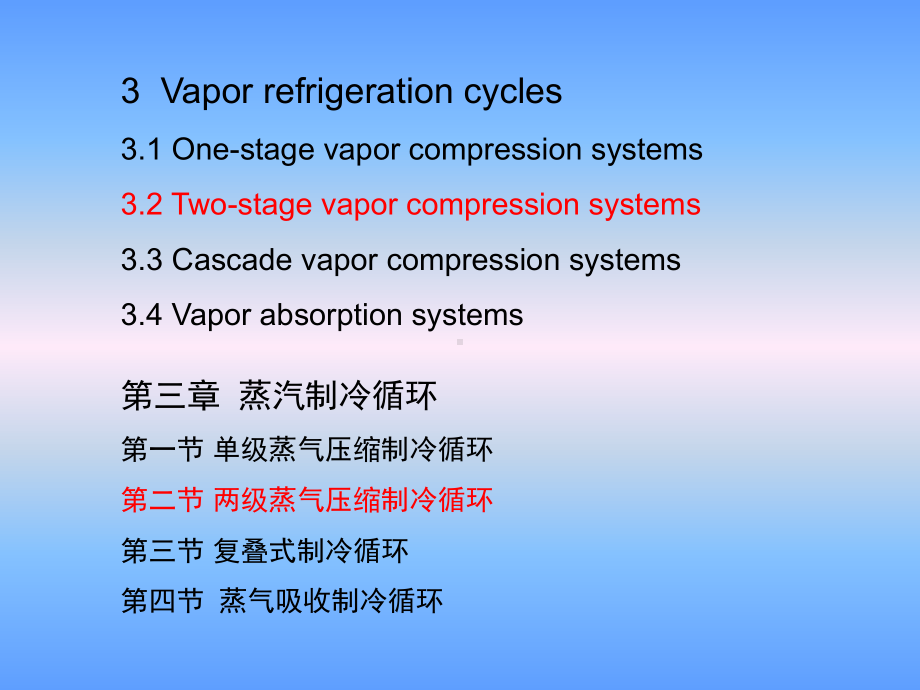 大学精品课件：第三章蒸气制冷循环 3 (3.2.1-3.2.2.1)-2015-11-10 final.ppt_第1页