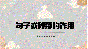 现代文专题之句子或段落作用 ppt课件（共28张ppt）2023年中考语文一轮复习.pptx