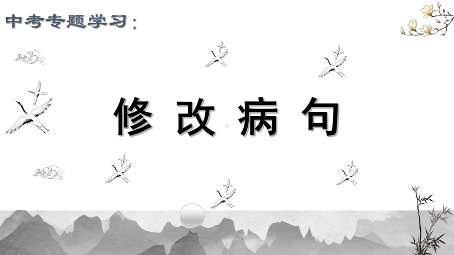 2022年中考语文复习专题：病句修改ppt课件.pptx_第1页