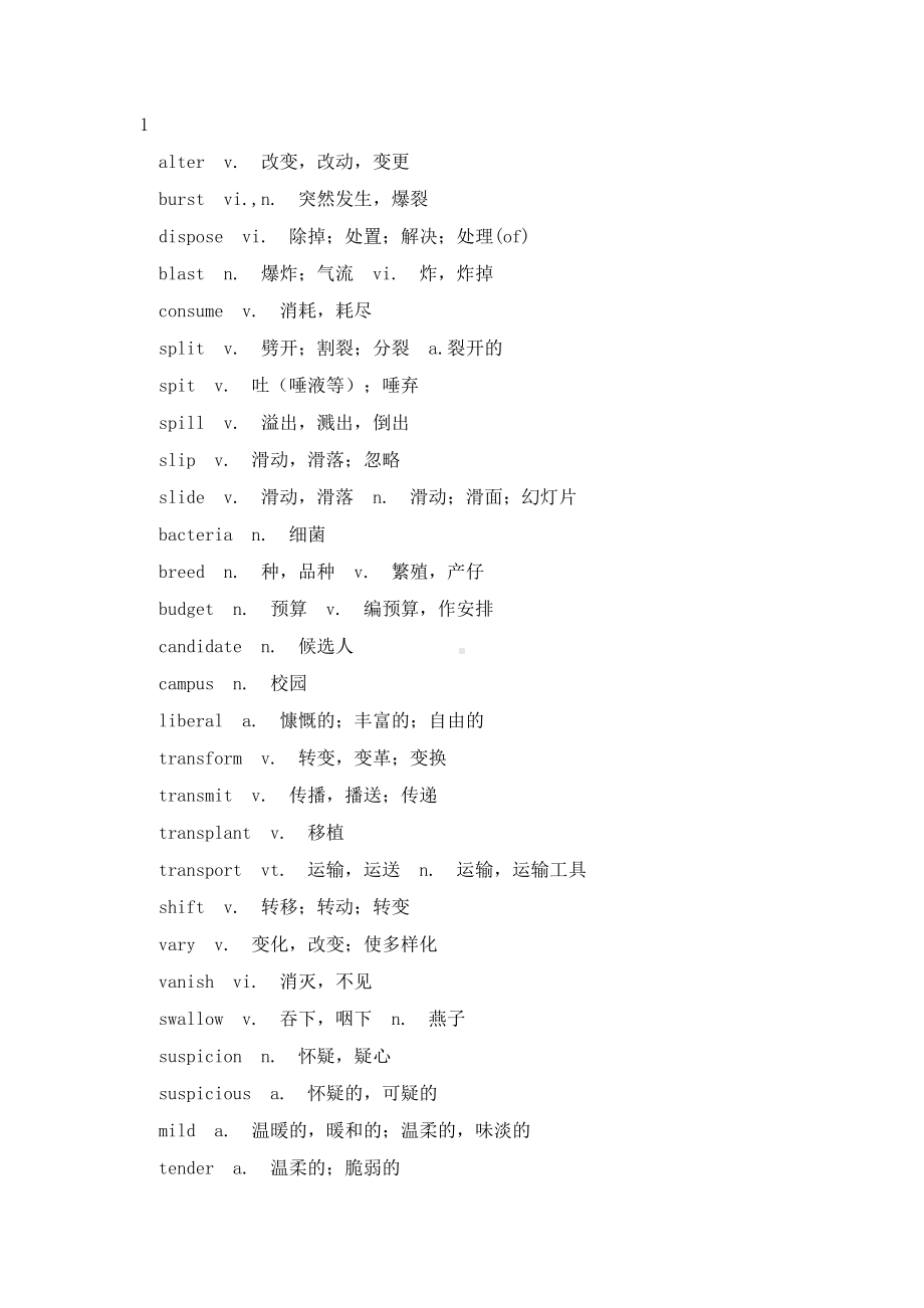 高考英语完形填空重点高频词.docx_第1页