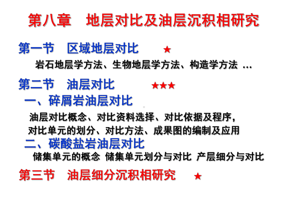 大学精品课件：第8章3 地层对比及油层沉积相研究.ppt_第2页