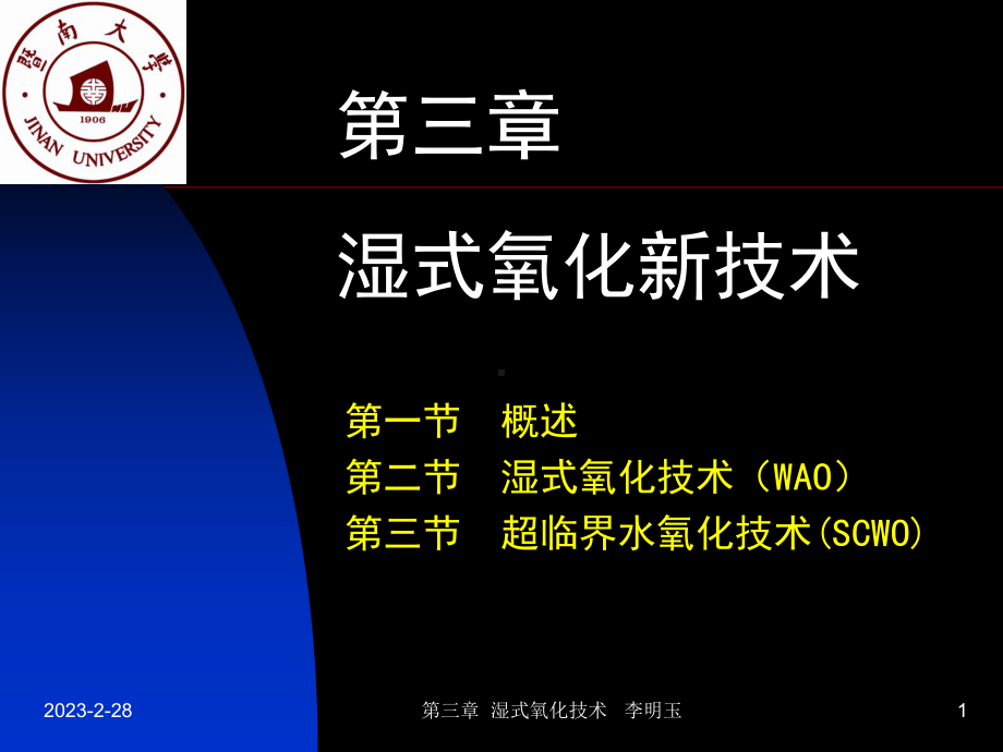 大学精品课件：第03章 湿式氧化新技术.ppt_第1页