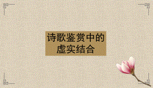 诗歌鉴赏表现手法之虚实结合ppt课件（共22张ppt）2023年中考语文一轮复习.pptx