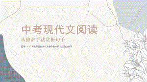 现代文阅读句子赏析之从修辞手法赏析句子ppt课件（共25张ppt） 2023年中考语文一轮复习（适用广西北部湾经济区）.pptx