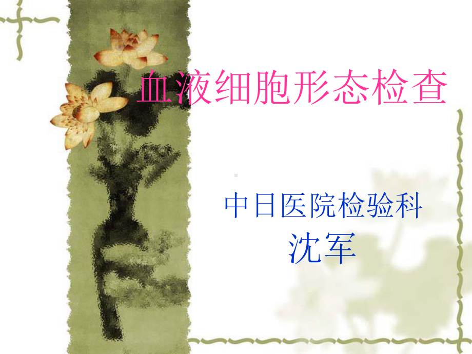 大学精品课件：骨髓形态学幻灯2014（北医大八年制）.ppt_第1页