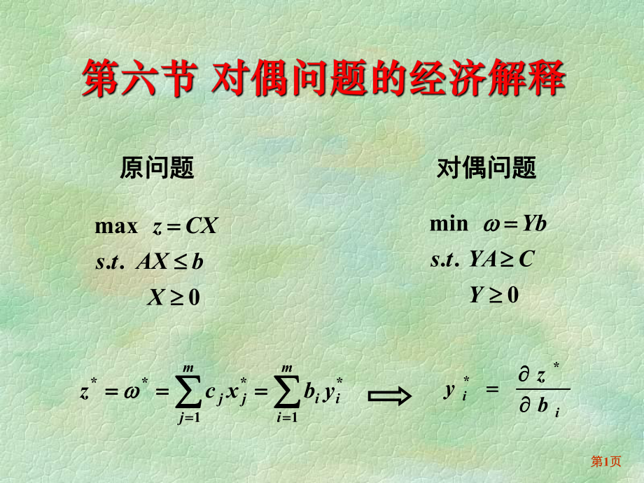 大学精品课件：第三章 对偶理论和灵敏度分析（第6节）.ppt_第1页