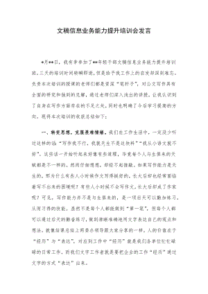 文稿信息业务能力提升培训会发言.docx