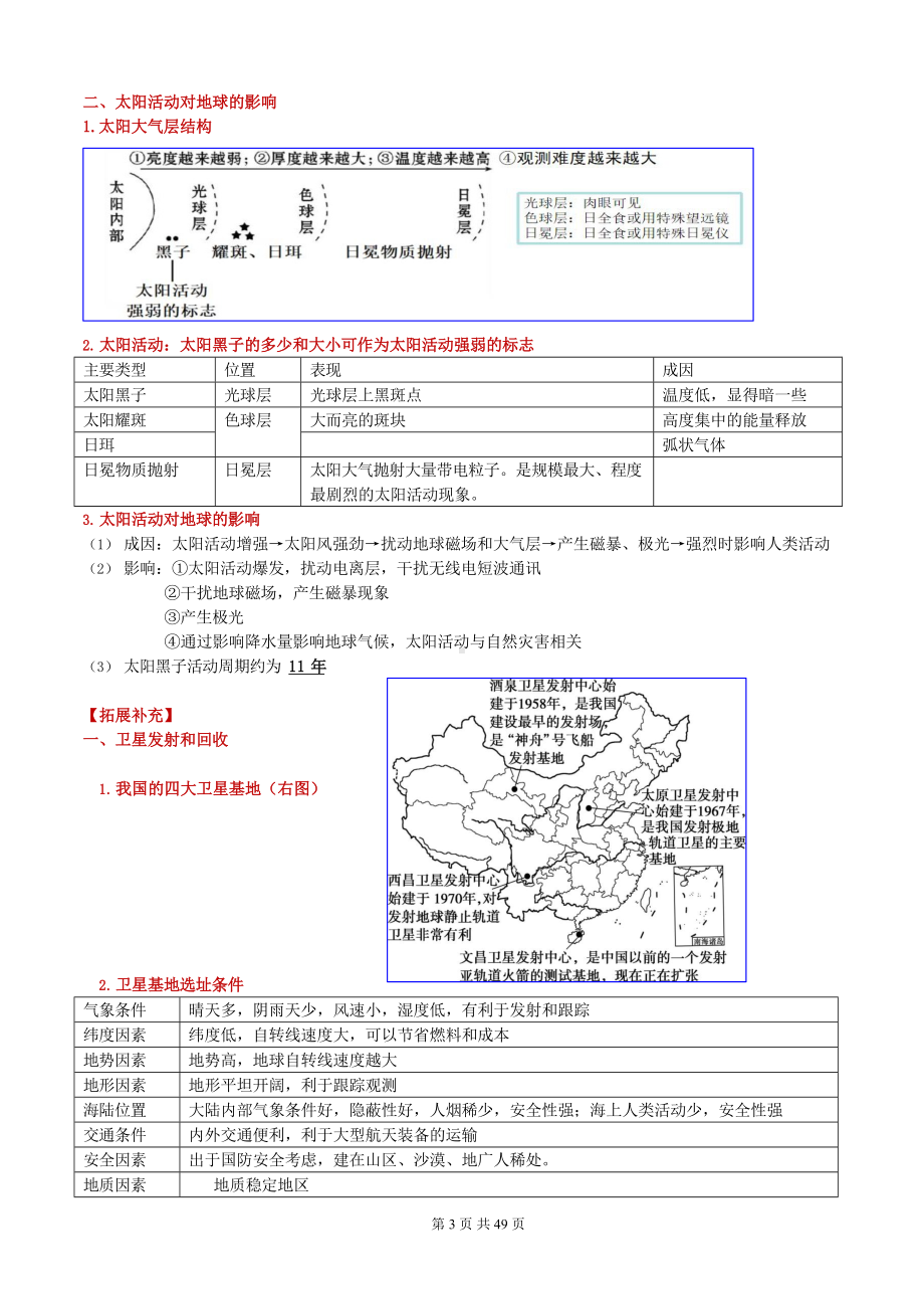 人教版（2019）高中地理必修第一册知识点考点提纲精编详细版（实用必备！）.docx_第3页