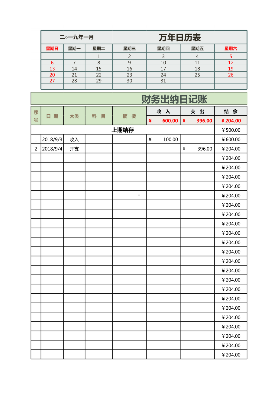 财务出纳日记账.xlsx_第1页