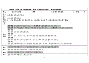 4.7 美丽的化学变化（表格式）教案（含课堂练习和反思）-2023新教科版六年级下册《科学》.docx