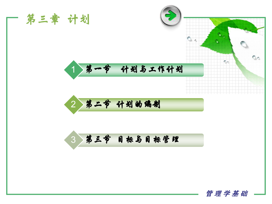 《管理学基础》课件第三章计划.ppt_第1页