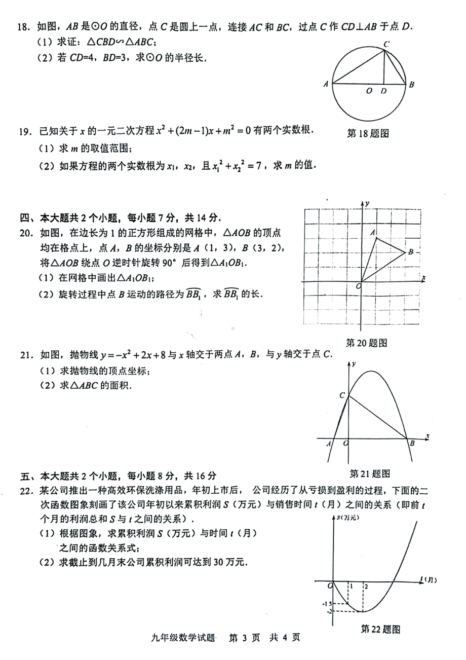 2023年四川省泸州市泸县九年级第一次学业水平模拟考试数学试题.pdf_第3页