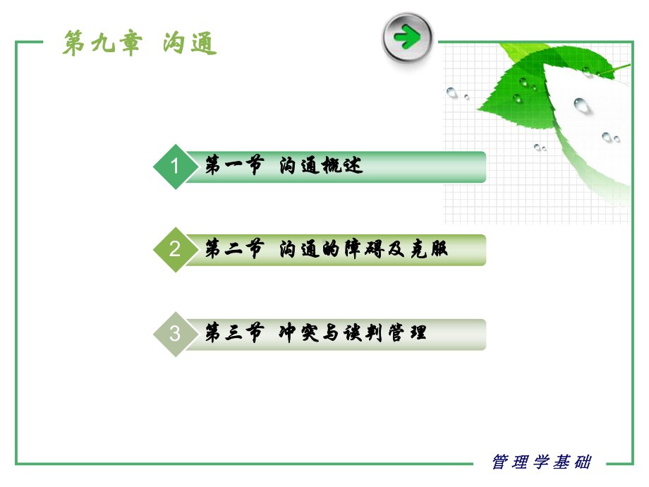 《管理学基础》课件第九章沟通.ppt_第1页