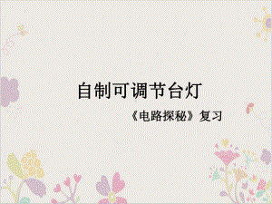 2022-2023学年浙教版科学八年级上册第四章 复习 自制可调节台灯课件.pptx