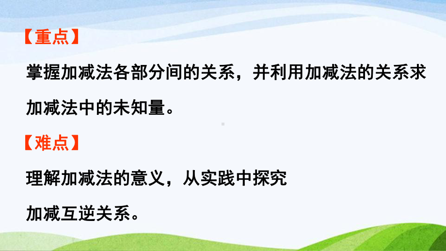 2022-2023人教版数学四年级下册《第1课时加、减法的意义和各部分间的关系》.pptx_第3页