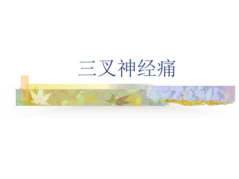 医学精品课件：4三叉神经痛.ppt_第1页