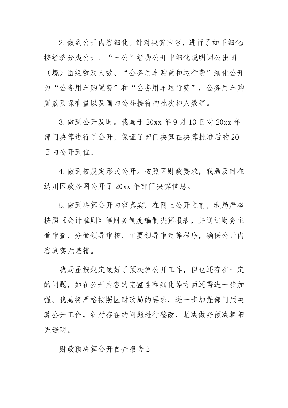 财政预决算公开自查报告.docx_第3页