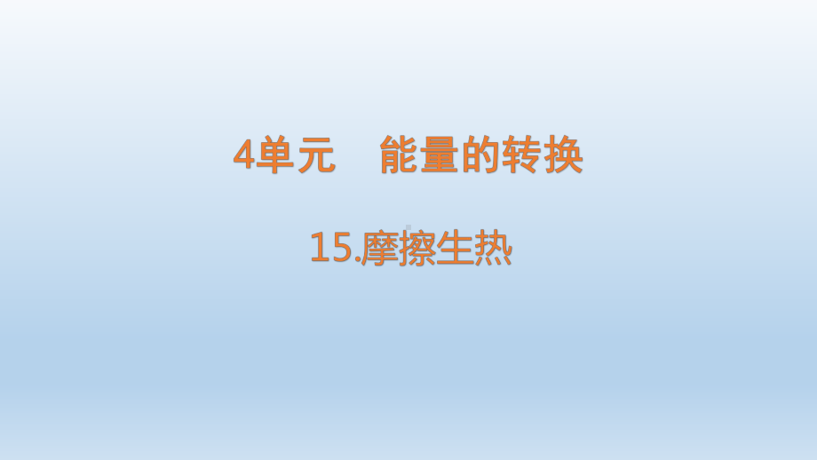 小学科学青岛版六三制六年级下册第四单元第15课《摩擦生热》课件（2023春）.pptx_第1页