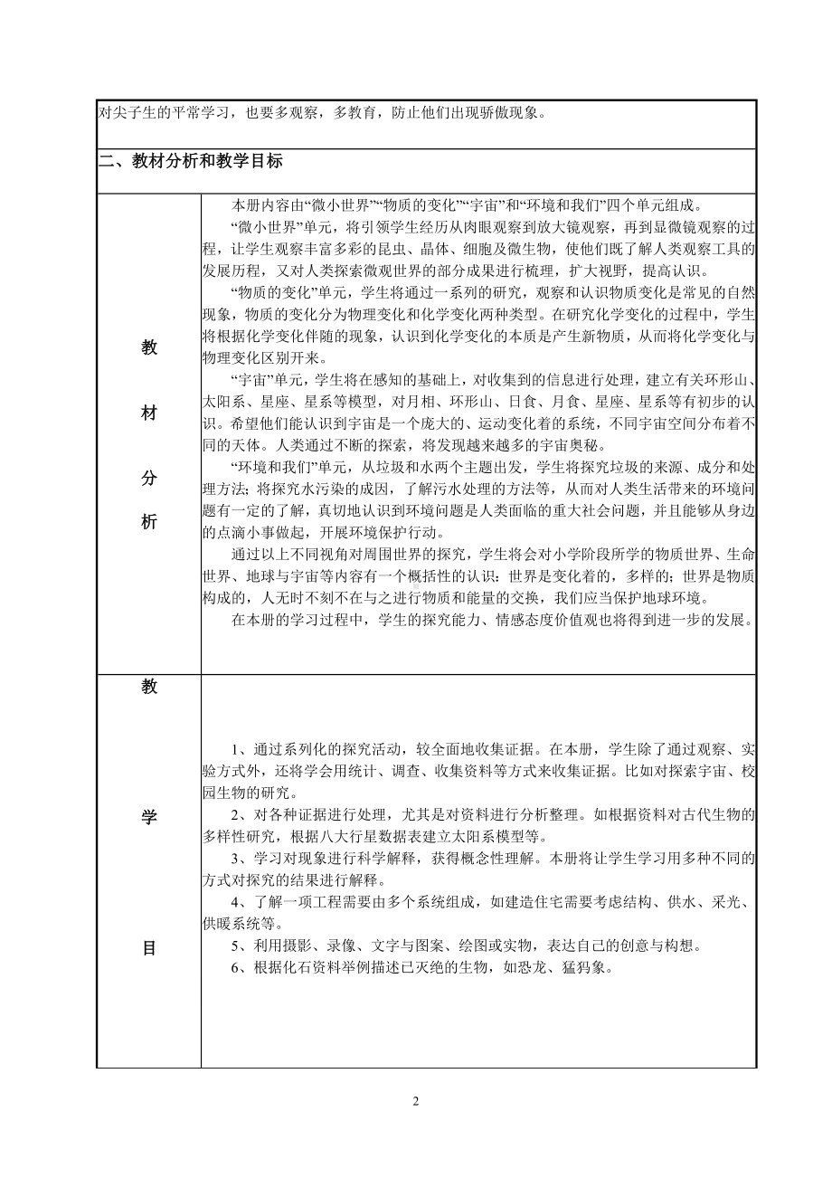 2023新教科版六年级下册《科学》教学计划标准格式版.doc_第3页