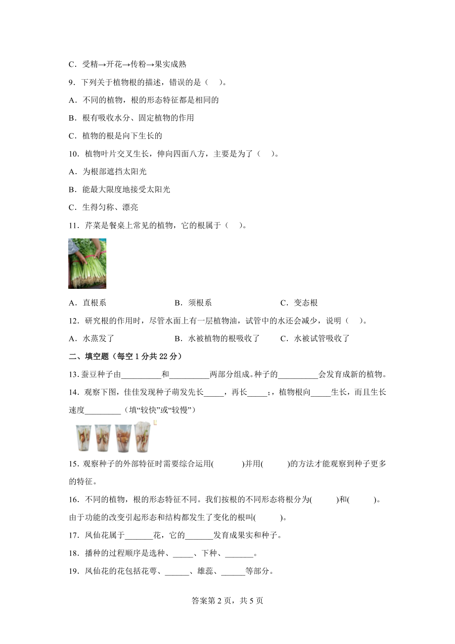 教科版四年级科学下册第一单元检测卷（一）有答案.docx_第2页