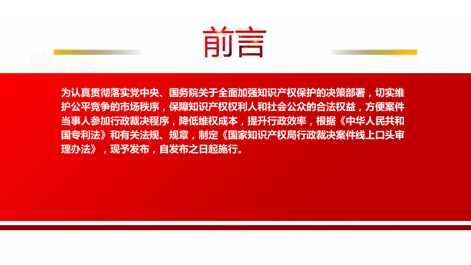 2023《国家知识产权局行政裁决案件线上口头审理办法》全文学习PPT课件（带内容）.pptx_第2页