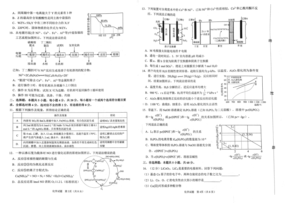 2023届山东省淄博市一模化学试题.pdf_第2页