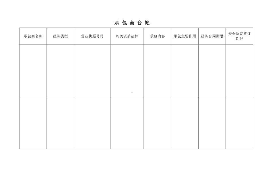 承包商管理档案（工程）.doc_第1页