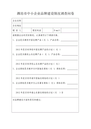 品牌调查问卷.doc