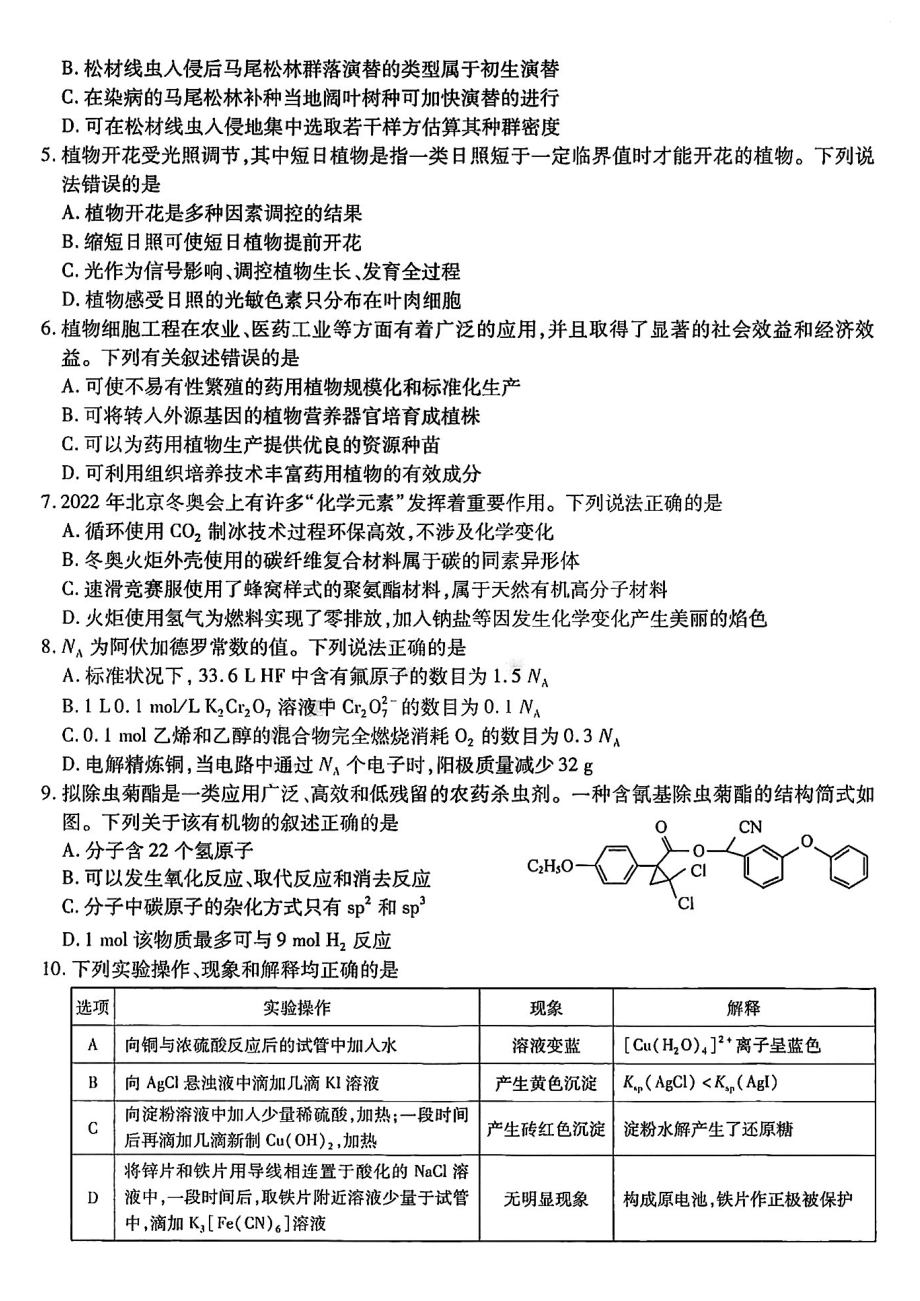 2023东北三校一模理综.pdf_第2页