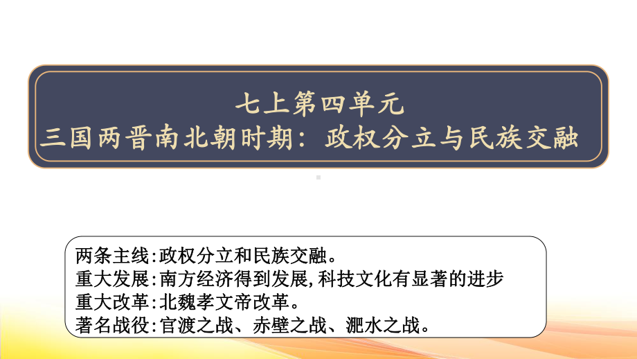 七年级上册历史第四单元 三国两晋南北朝时期：政权分立与民族交融 复习课件70张.pptx_第2页